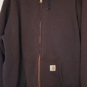 Carhartt brown hoodie with zipper